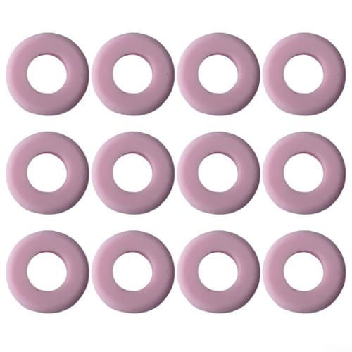 Vasiumic Amortiguadores de vibración de raqueta de tenis de silicona, paquete de 12 – Amortiguador para raquetas de tenis y raquetbol, reduce la vibración de las cuerdas, varios colores (rosa)