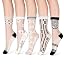 5 Pair-white Black Lace Ruffle Flower