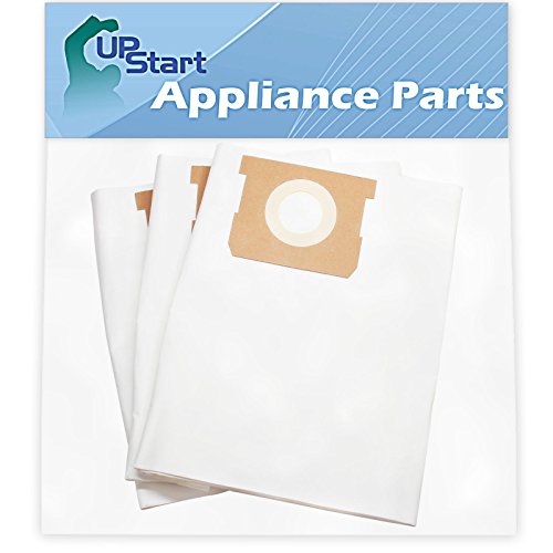 UpStart Appliance Parts 3 Paper Vacuum Bags - Compatible with Shop-Vac H87S550A, 90661, 587-24-62, CH87-650C, 92L500A, 587-34-00, 587-24-10, 596-07-00, 587-25-10, 965-06-10, 586-61-10