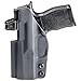 Rounded IWB Holster Fits: Sig Sauer P365 Fuse Holster - RH - Black Kydex - Concealment Express - American Made