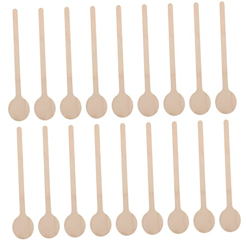 GRIRIW Beverage Rods 50pcs Wooden Stirring Sticks and Safe for Coffee Tea Cocktails