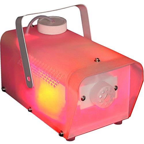 Máquina de humo con luces LED multicolor de 400 W y control remoto cableado para fiestas y DJ miniatura 2