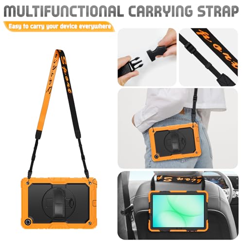 Coque Samsung Galaxy Tab A11+/A9+ Plus SEYMCY antichoc orange - 6