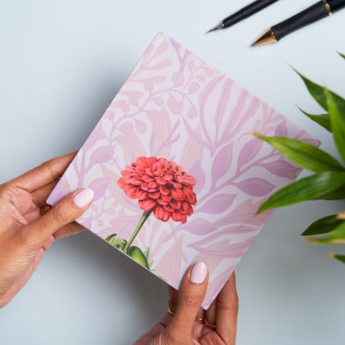 Image of Confetti Square Notebook (6 x 6 Inches / 15 x 15 cm) - Compact Premium Diary with 80 GSM Acid-Free Paper for Daily Planning, Task Management, Note-Taking, and Creative Journaling - Durable and Stylish Design (Bloom)