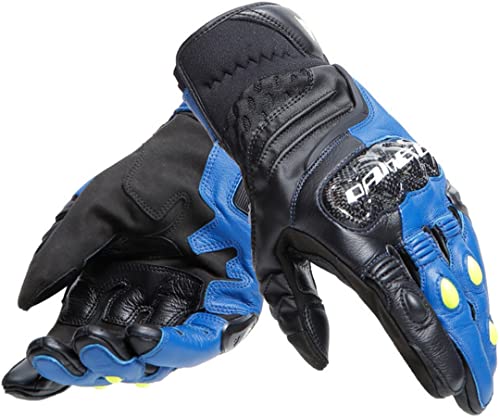 Gants moto Dainese Carbon 4 Short en cuir coqué bleu noir taille 2XL