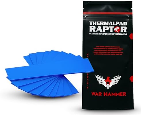 WAR HAMMER Thermal Pad Raptor Ultra High Performance Thermal Pad, 0.5 1.0 1.5 mm Thermal Conductive Silicone Pads with 12.0 W/mk Thermal Conductivity, German Engineered Themalpad