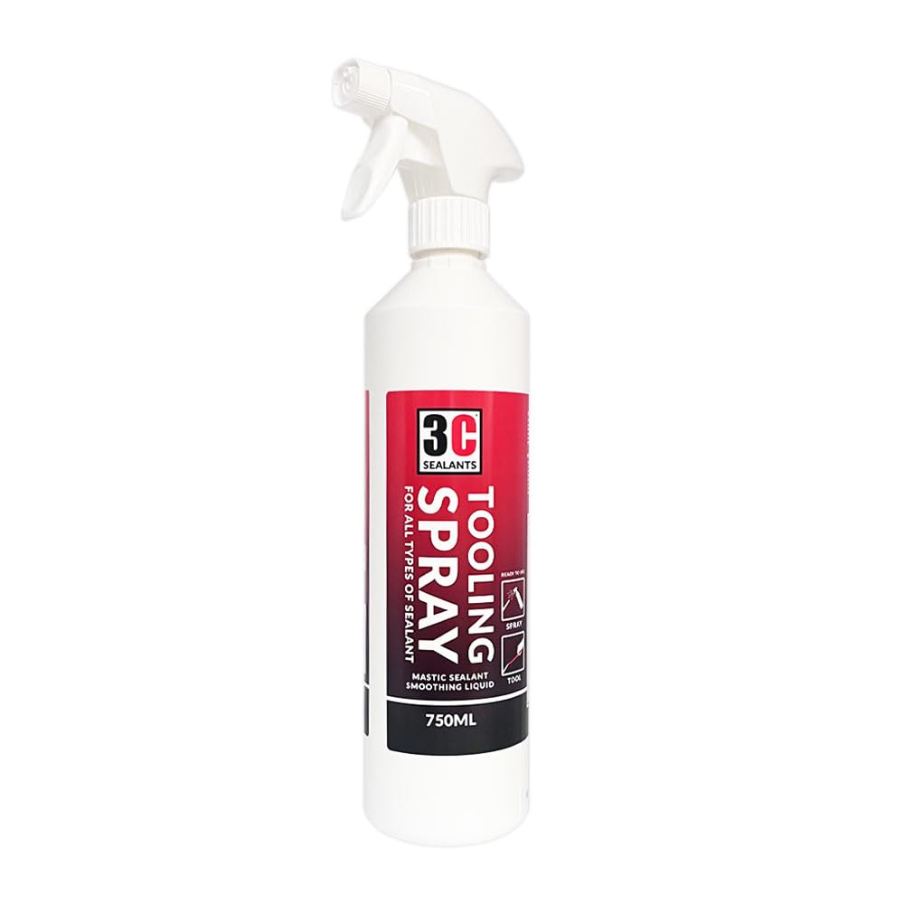 3C Sealants Tooling Spray 750ml - Ready-To-Use Mastic Sealant Smoothing Liquid for Professional Finish of Silicones, Hybrid Polymers, Polyurethanes and More