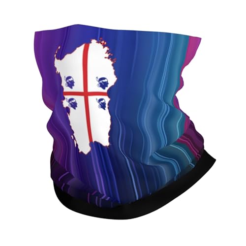 LKESMEOGP Flag Map Of Sardinia Protection Neck Gaiter