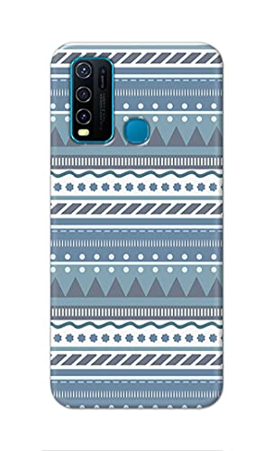 Image of Printed Hard Back Cover Case for Vivo Y30 Back Cover (Seamless Geometric Tribal Pattern) -1803