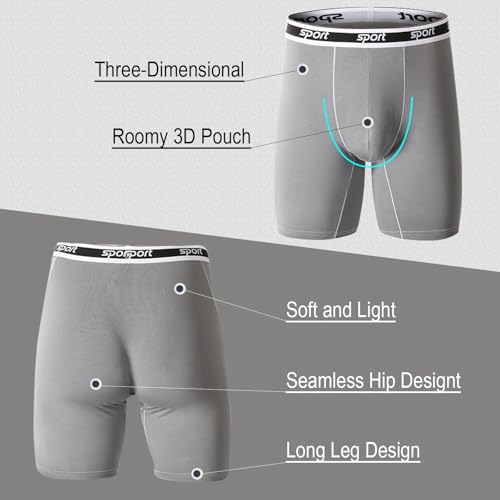 Ropa interior de deporte para running calzoncillos bóxer de modal 3