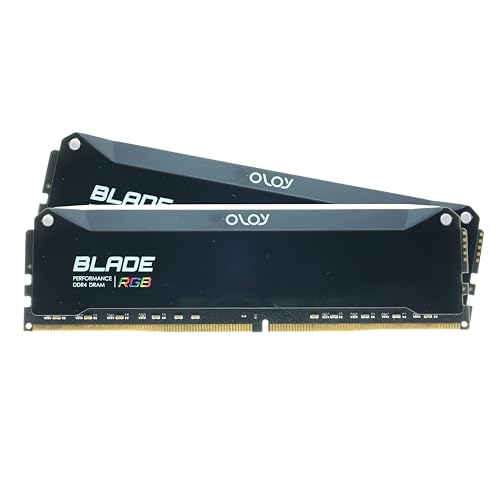 Image of OLOy DDR4 RAM 16GB (2x8GB) Piano Black Blade RGB 3600 MHz CL18 1.35V 288-Pin Desktop Gaming UDIMM (MD4U0836180BRPDA)