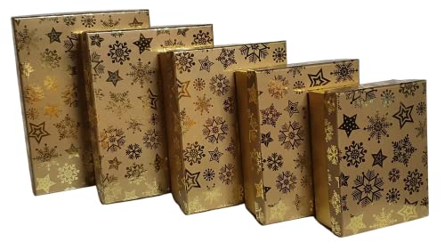 Geschenkbox Bambelaa im Weihnachtsdesign – Set aus 5 Kartons