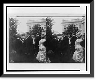 Historic Framed Print, The genial secretary of war, William H. Taft, at the president's lawn party, White House, Washington, 17-7/8" x 21-7/8"