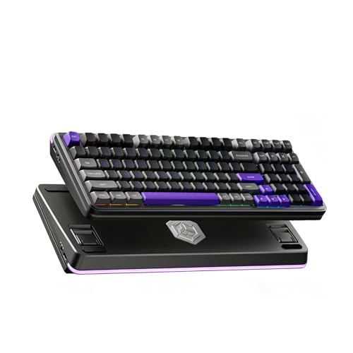 EWEADN ES98 �Q�[�~���O�L�[�{�[�h 98�z�� ���C�����X ���J�j�J���L�[�{�[�h BT/2.4G/USB-C�ڑ� 12000mAh��e�ʃo�b�e���[ �����L�[�{�[�h �z�b�g�X���b�v�Ή� �K�X�P�b�g�\�� PBT�_�u���V���b�g�L�[�L���b�v Gateron