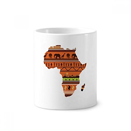 Mug Afrique céramique blanc anti-désordre pour ranger vos stylos et brosses