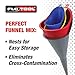 FloTool 10712MX4 Super Quad Funnel for Oil, Lubricant and Other Fluids, 4pk