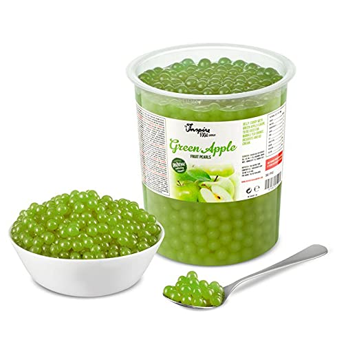 POPPING BOBA ORIGINAL 泡泡茶 - 青苹果 - 1 公斤 - 无人工色素，真正的果汁，少糖，100% 素食和无麸质