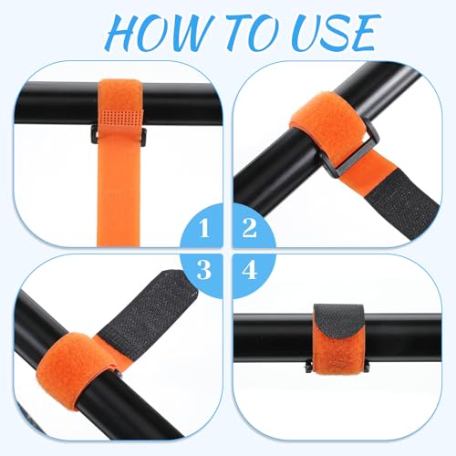 20PCS Fishing Rod Straps, Fishing Pole Straps Colorful Tackle Ties Cable Holders Fit Angler\'s Accessory for Organizing and Protecting Fishings Rods Fit for Casting Rods, Fly