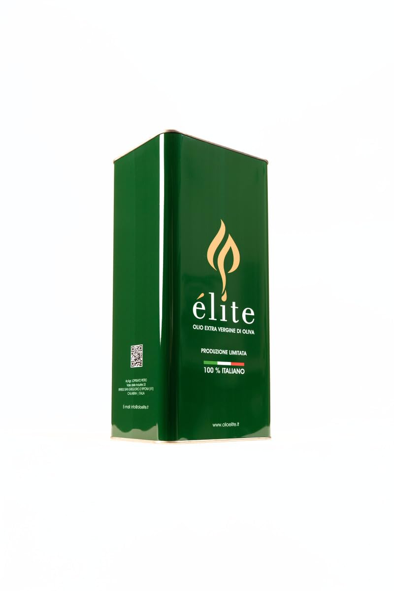 Aceite élite - Aceite de Oliva Virgen Extra Ecológico Ottobratica 5L en lata, AOVE italiano de extracción en frío, afrutado medio filtrado premium para cocina gourmet