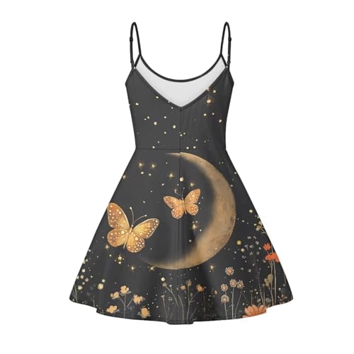 Image of Biyejit Women Casual Loose Dress Strap Long Summer Beach Swing Dress