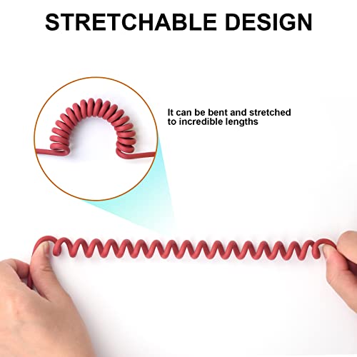 Sqrmekoko Replacement Extension Aux Auxiliary Audio Cord Cable Wire Compatible with Beats by Dr Dre Pro/Detox Edition Headphones (Red)