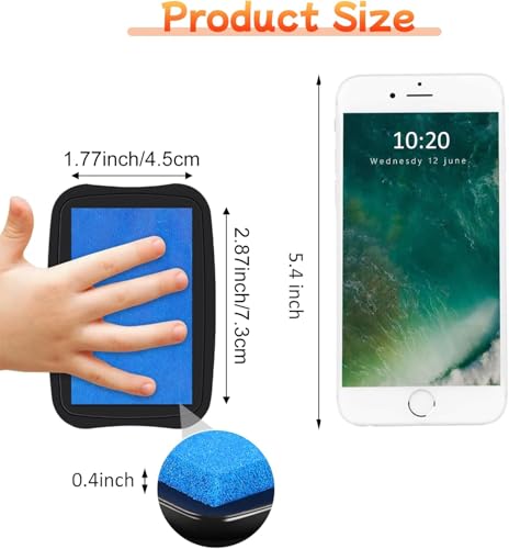 image for XoreArt Large Finger Ink Pads for Kids Washable Craft Ink Stamp Pads, 