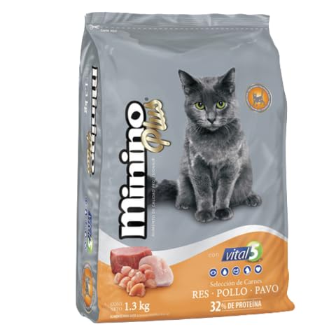 Minino Plus Alimento para Gato Adulto Sabor Res Pollo y Pavo