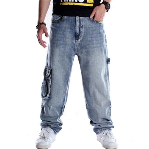 Y2k Jeans Men Vintage Baggy Skateboard Pants Loose Fit Hip Hop Cargo Jeans Streetwear