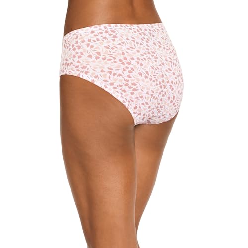 Image of Jockey Women's Underwear Elance Bikini - 3 Pack, Diamond White /Prim Floral /Earth Rose, 7