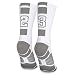 Custom Team Number Crew Socks | Athletic Socks by ChalkTalkSPORTS | White | 23