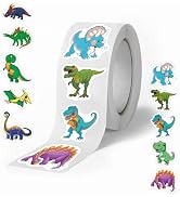 Animals Stickers - 500 Pcs Cartoon Dinosaur Round Seal Label PVC Decals Vinyl Decoration DIY Funn...