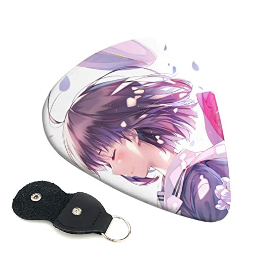 6枚セット ギターピック 冴えない彼女の育てかた スタイリッシュ 3種厚さ0.46/0.71/0.96mm 6弦アコースティックギター、エレクトリックギター、ベース、バンジョー、マンドリン 6つのギターピックに適しています おにぎり型紛失防止 ギターアクセ