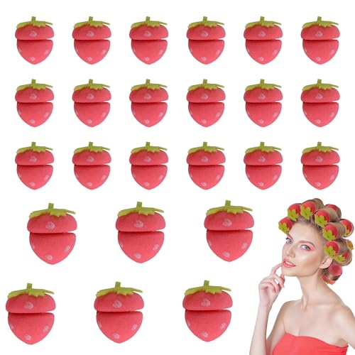 MKLDGN Rulos De Fresa, Rizadores Nocturnos, Rizadores De Fresa De Esponja, Rulos De Esponja, para Rizos Y Ondas