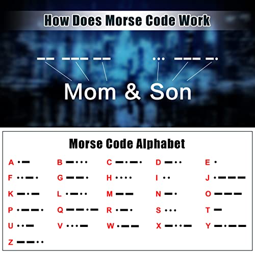 3 Pcs Morse Code Bracelet Mom And Son Matching Handmade Adjustable Bracelet Mother's Day Gifts Inspirational Jewelry Beaded Wrap Bracelet For Women Boy Family #TOP6