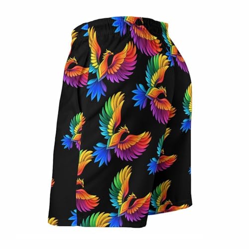 Phoenixes-Bird Mens Swim Trunks Quick Dry Board Shorts Beach Swimwear Bathing Suits4