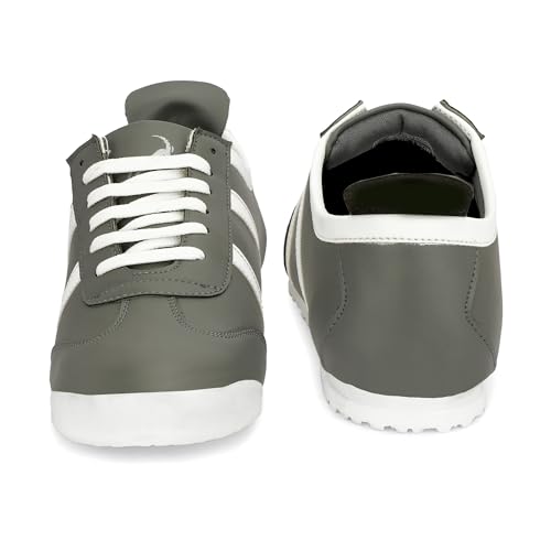 Image of baron scott Men's Casual Flat Sneakers | Faux Leather Lace-Up Shoes for Men | Lightweight TPR Sole with EVA Foam Insole | Comfortable Sneakers for Walking, Travel, Office & Casual Use