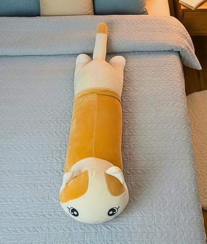 Image of Tickles Sleeping Cat Soft Stuffed Plush Animal Pillow for Kids Boys & Girls (Size: 35 cm Color: White & Brown)