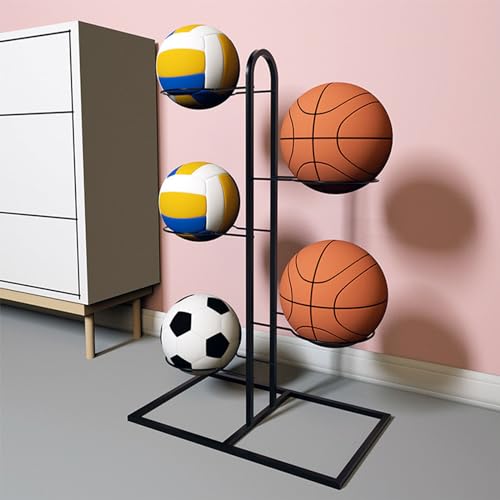 Soporte de fútbol vertical estante de almacenamiento para baloncesto 5