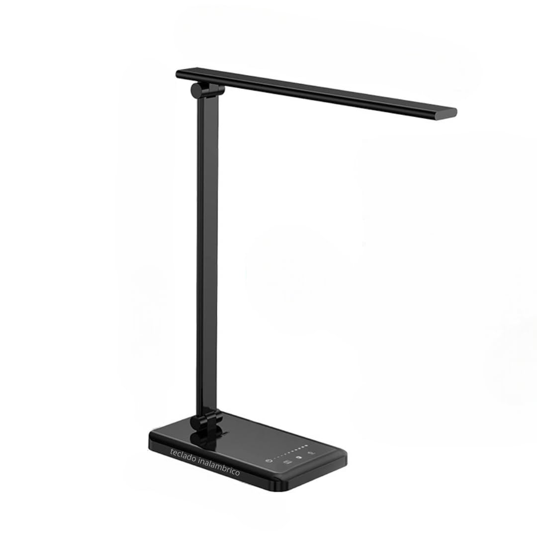 TOVARIN® SUPER Flexo Escritorio PREMIUM Con 5 Modos Y 10 Niveles De Brillo Regulable | Lampara Escritorio | Flexo Led Escritorio | Flexo Plegable Control | Lampara Mesita Noche Luz Nocturna (NEGRO)