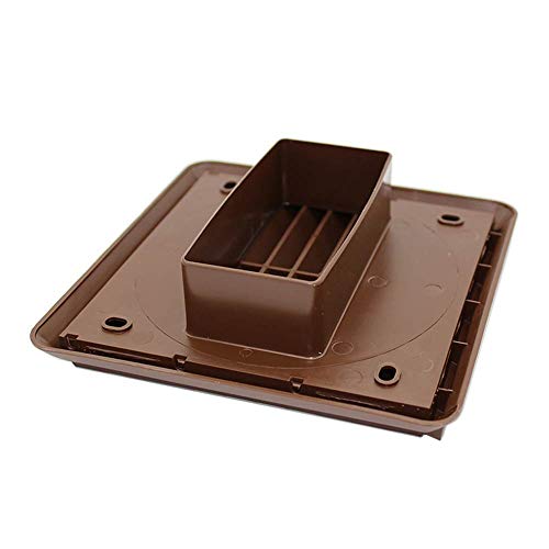 Kair Brown Louvred Wall Vent Grille 155mm External Dimension with 110mm x 54mm Rectangular Rear Spigot, 110x54mm - Image 2