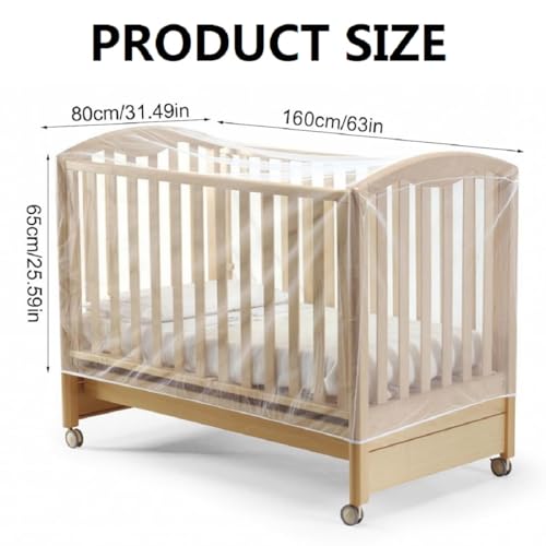 Moskitonetz mit Gummizug, Moskitonetz für Kinderbetten, Babybett Moskitonetz, Mückennetz für Gitterbetten Moskitonetz Reisebett Insektennetz Feinmaschiges Insektenschutz für Familien Reisen