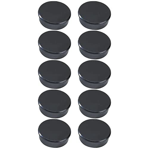 Dahle 95538 Magnete (Durchmesser 38 mm), mit einer hohen Haftkraft von 25N, 10 Stück, schwarz