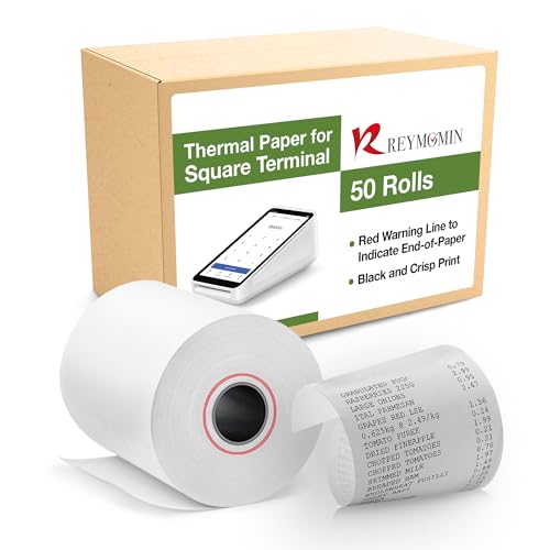 Papel térmico de 2.25 x 50 pies con impresión clara para datáfonos y terminales de venta