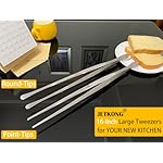 JETKONG 16-Inch Kitchen Tweezers Fine Tweezer Tongs Extra-Long Stainless Steel Cooking Tweezers (Point-Tips) - Image 4