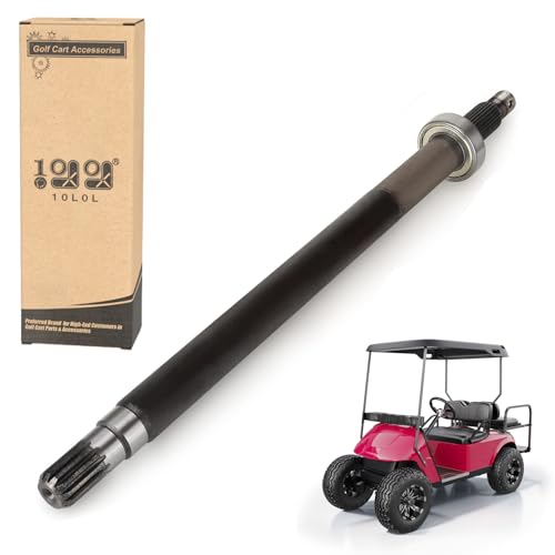 10L0L Driver Side Rear Axle Shaft for 1994.3-2009 EZGO TXT, Medalist, ST, MPT Gas Golf Cart, Includes Bearing, OEM# 72056G01 72056-G01 (ONLY for Gas Cart)