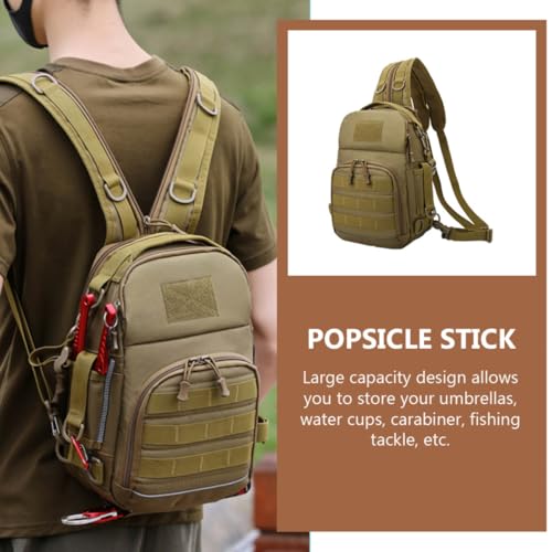 Mochila camuflaje gran capacidad de tela Oxford para pesca y camping 6