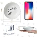 2pcs Little Cat Bowls,5Inch Cat Food Bowl for Indoor Cats,Cute Kittens Plate/Dish/Dishes Set with Non-Slip Relief of Whisker Fatigue for Kitten - Microwave and Dishwasher Safe - Image 2