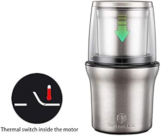DR MILLS DM-7412N Coffee Grinder Electric, Spice Grinder Electric, Detachable Cup, Blade & Cup Made with SUS304 Stainless Steel,200w Small Food Grinder