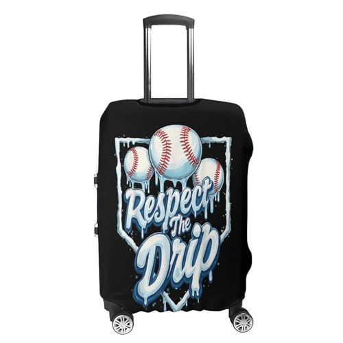 Baseball Respect The Drip Game Day Luggage Cover Travel Suitcase Cover Luggage Protector 22-24 Inch4