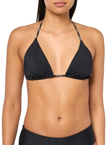 Hugo Haut de Bikini Triangle Pure Logo pour Femme en Noir Élégant